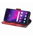 SoFetch Rood RFID Splitleder Bookcase Hoesje voor de Samsung Galaxy S24 Ultra
