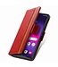 SoFetch Rood RFID Splitleder Bookcase Hoesje voor de Samsung Galaxy S24 Ultra