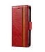 SoFetch Rood RFID Splitleder Bookcase Hoesje voor de Samsung Galaxy S24 Ultra