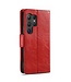 SoFetch Rood RFID Splitleder Bookcase Hoesje voor de Samsung Galaxy S24 Ultra