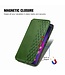 SoFetch Groen Geometrisch Bookcase Hoesje voor de Samsung Galaxy S24 Ultra