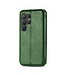 SoFetch Groen Geometrisch Bookcase Hoesje voor de Samsung Galaxy S24 Ultra