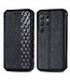 SoFetch Zwart Geometrisch Bookcase Hoesje voor de Samsung Galaxy S24 Ultra