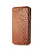 SoFetch Bruin Geometrisch Bookcase Hoesje voor de Samsung Galaxy S24 Ultra