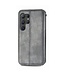 SoFetch Grijs Geometrisch Bookcase Hoesje voor de Samsung Galaxy S24 Ultra