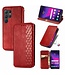 SoFetch Rood Geometrisch Bookcase Hoesje voor de Samsung Galaxy S24 Ultra