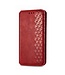 SoFetch Rood Geometrisch Bookcase Hoesje voor de Samsung Galaxy S24 Ultra