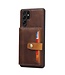 SoFetch Bruin Pasjeshouder Backcover Hoesje voor de Samsung Galaxy S24 Ultra