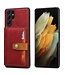 SoFetch Rood Pasjeshouder Backcover Hoesje voor de Samsung Galaxy S24 Ultra