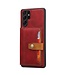 SoFetch Rood Pasjeshouder Backcover Hoesje voor de Samsung Galaxy S24 Ultra