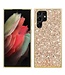 SoFetch Goud Glitters Hybride Hoesje voor de Samsung Galaxy S24 Ultra