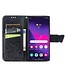 SoFetch Zwart Vlinder Bookcase Hoesje voor de Samsung Galaxy S24 Ultra