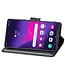 SoFetch Zwart Vlinder Bookcase Hoesje voor de Samsung Galaxy S24 Ultra
