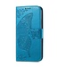 SoFetch Blauw Vlinder Bookcase Hoesje voor de Samsung Galaxy S24 Ultra