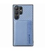SoFetch Blauw Pasjeshouder Carbon Backcover Hoesje voor de Samsung Galaxy S24 Ultra
