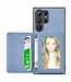 SoFetch Blauw Pasjeshouder Carbon Backcover Hoesje voor de Samsung Galaxy S24 Ultra