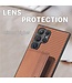 SoFetch Bruin Pasjeshouder Carbon Backcover Hoesje voor de Samsung Galaxy S24 Ultra