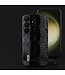 Abeel Zwart Krokodillen Backcover Hoesje voor de Samsung Galaxy S24 Ultra