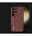 Abeel Koffiebruin Struisvogel Backcover Hoesje voor de Samsung Galaxy S24 Ultra
