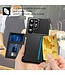 SoFetch Zwart Pasjeshouder Houder Hybride Hoesje voor de Samsung Galaxy S24 Ultra