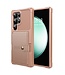 SoFetch Roze Pasjeshouder Houder Hybride Hoesje voor de Samsung Galaxy S24 Ultra