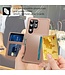 SoFetch Roze Pasjeshouder Houder Hybride Hoesje voor de Samsung Galaxy S24 Ultra