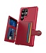 SoFetch Rood Pasjeshouder Houder Hybride Hoesje voor de Samsung Galaxy S24 Ultra