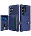 SoFetch Blauw Pasjeshouder Houder Hybride Hoesje voor de Samsung Galaxy S24 Ultra