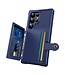 SoFetch Blauw Pasjeshouder Houder Hybride Hoesje voor de Samsung Galaxy S24 Ultra