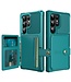 SoFetch Groen Pasjeshouder Houder Hybride Hoesje voor de Samsung Galaxy S24 Ultra