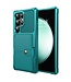 SoFetch Groen Pasjeshouder Houder Hybride Hoesje voor de Samsung Galaxy S24 Ultra