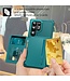 SoFetch Groen Pasjeshouder Houder Hybride Hoesje voor de Samsung Galaxy S24 Ultra