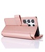 SoFetch Rozegoud RFID Portemonnee Bookcase Hoesje voor de Samsung Galaxy S24 Ultra