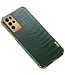SoFetch Groen Stijlvol Krokodillen Hybride Hoesje voor de Samsung Galaxy S24 Ultra