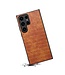 SoFetch Bruin Modern Krokodillen Hybride Hoesje voor de Samsung Galaxy S24 Ultra