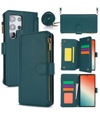 SoFetch Blauw RFID Portemonnee Bookcase Hoesje Samsung Galaxy S24 Ultra