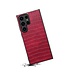 SoFetch Roze Modern Krokodillen Hybride Hoesje voor de Samsung Galaxy S24 Ultra