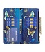 SoFetch Blauwe Vlinders Bookcase Hoesje met Polsbandje voor de Nokia G22
