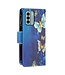 SoFetch Blauwe Vlinders Bookcase Hoesje met Polsbandje voor de Nokia G22