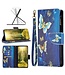 SoFetch Blauwe Vlinders Bookcase Hoesje met Polsbandje voor de Nokia G22