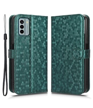 SoFetch Groen Stippen Bookcase Hoesje met Polsbandje Nokia G22