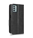 SoFetch Zwart Driehoekdesign Bookcase Hoesje met Polsbandje voor de Nokia G22