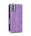 SoFetch Paars Driehoekdesign Bookcase Hoesje met Polsbandje voor de Nokia G22