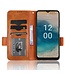 SoFetch Bruin Driehoekdesign Bookcase Hoesje met Polsbandje voor de Nokia G22
