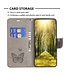 SoFetch Grijs Vlinders Bookcase Hoesje met Polsbandje voor de Nokia G22