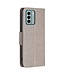 SoFetch Grijs Vlinders Bookcase Hoesje met Polsbandje voor de Nokia G22