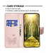 SoFetch Rozegoud Vlinders Bookcase Hoesje met Polsbandje voor de Nokia G22