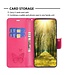 SoFetch Roze Vlinders Bookcase Hoesje met Polsbandje voor de Nokia G22