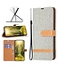 SoFetch Grijs Jeans Bookcase Hoesje met Polsbandje voor de Nokia G22