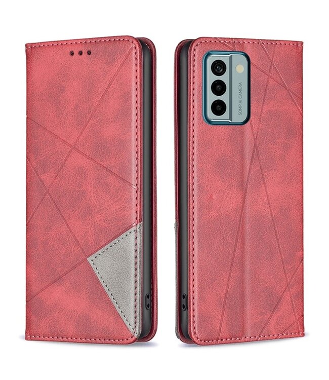 SoFetch Rood Pasjeshouder Bookcase Hoesje voor de Nokia G22